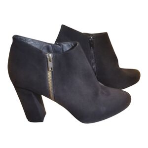 Madden Girl Black Ankle Booties with Zipper